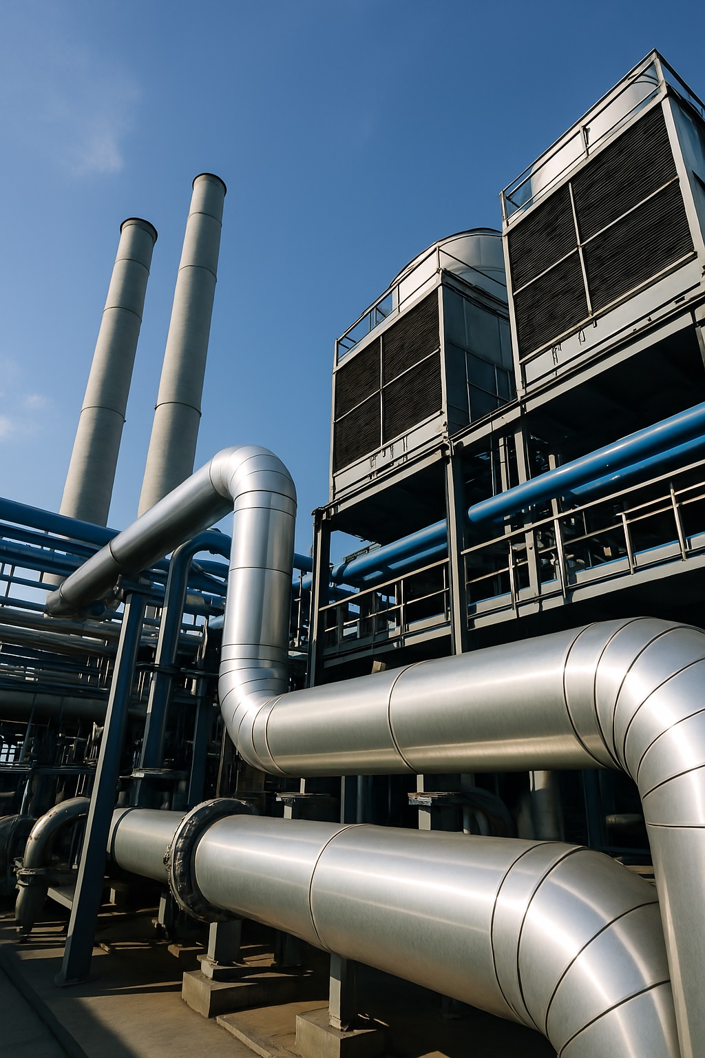 Energy Infrastructure Consulting - Industrial facility with pipes and equipment