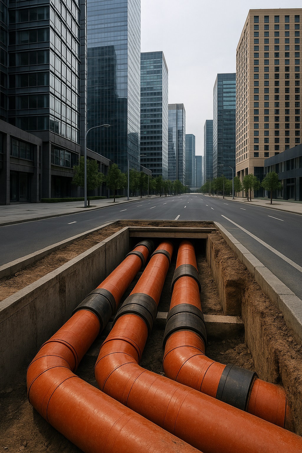 Sustainable Engineering Advisory - District energy pipes in urban setting